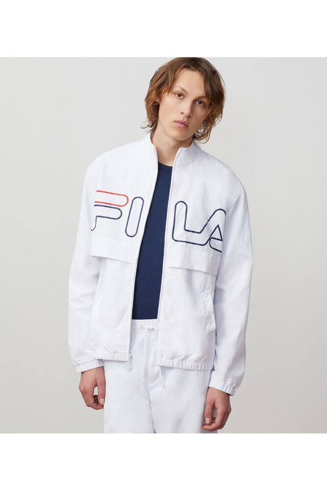 Chaquetas Fila Dani Woven Jacket Hombre Blancas | 520471UEZ