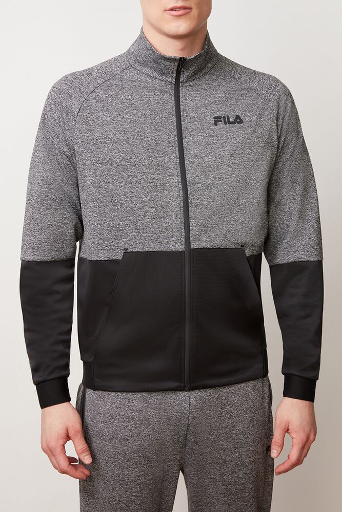 Chaquetas Fila Donald Zip Jacket Hombre Charcoalmrl | 180349GWE