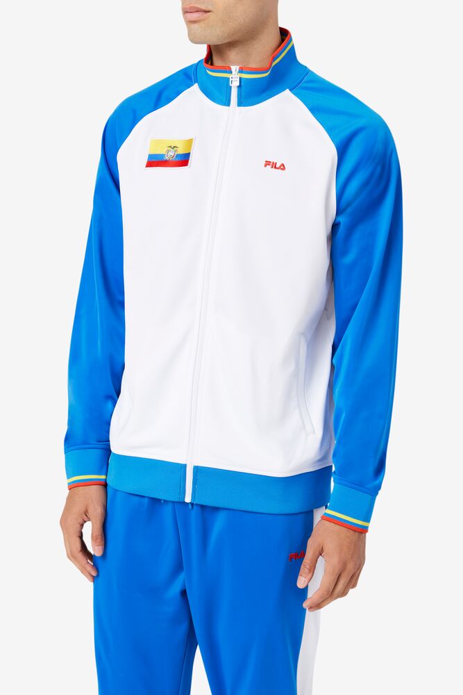 Chaquetas Fila Ecuador Track Jacket Unisex Blancas Azules Rojas Amarillo | 215307LEY