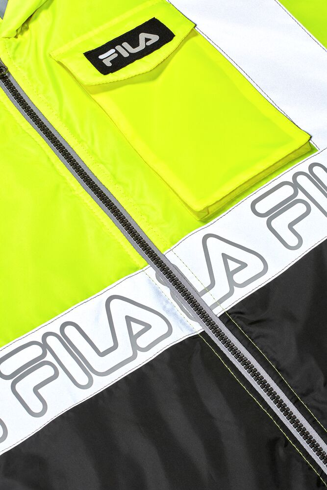 Chaquetas Fila High Visibility Field Hooded Jacket Unisex Amarillo | 386451XQP