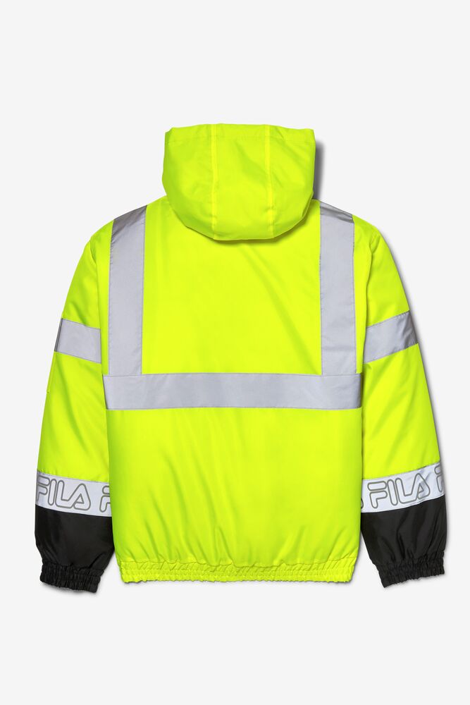 Chaquetas Fila High Visibility Hooded Bomber Jacket Unisex Amarillo | 279403NMX