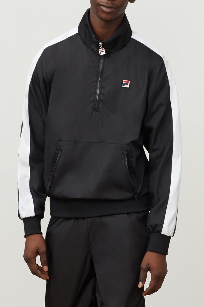 Chaquetas Fila Hopper Windbreaker Hombre Blk/Wht | 746139YLJ