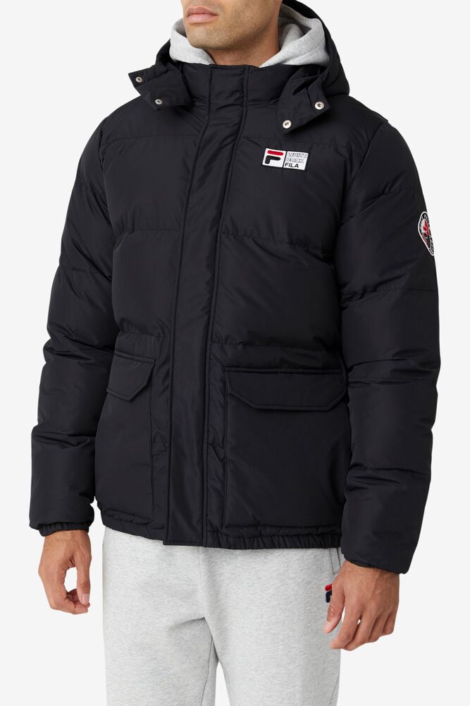 Chaquetas Fila Otler Puffer Jacket Hombre Negras | 972638GSQ