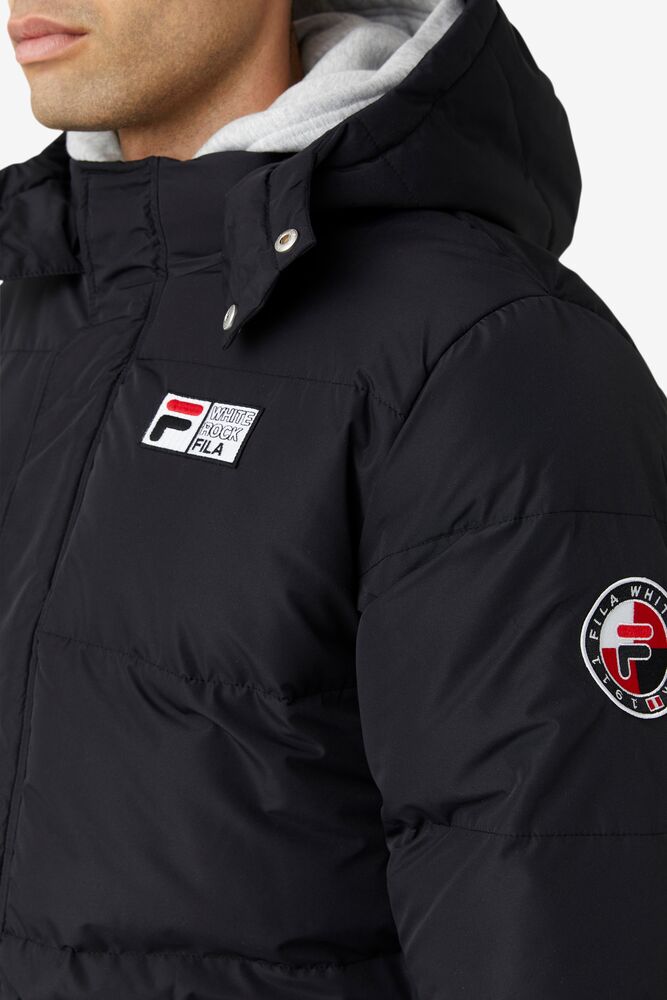 Chaquetas Fila Otler Puffer Jacket Hombre Negras | 972638GSQ