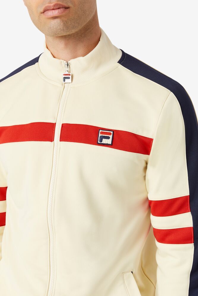 Chaquetas Fila Peridot Track Jacket Hombre 272 Seed Pearl | 134786EJU