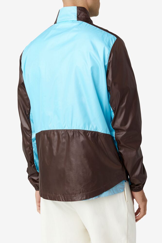 Chaquetas Fila Pinnacle Jacket Hombre Azules Naranjas | 986253LQZ