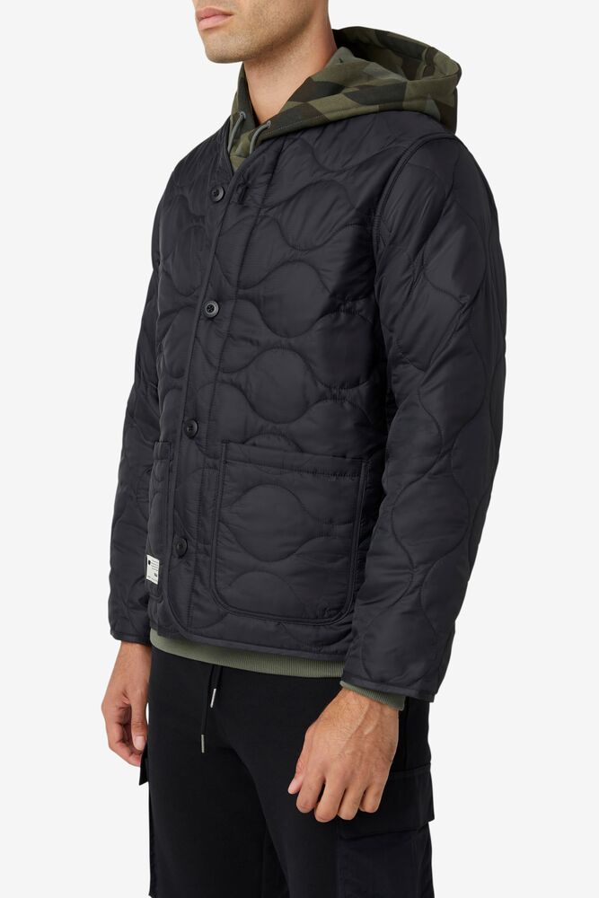 Chaquetas Fila Project 7 Lightweight Quilted Jacket Unisex Negras | 385260BGD