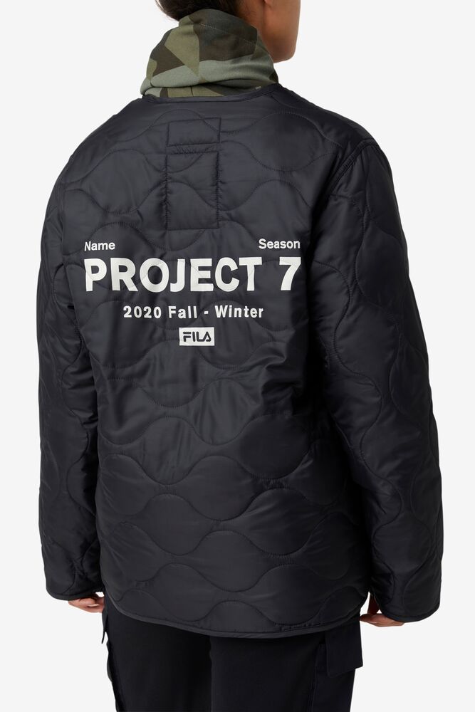 Chaquetas Fila Project 7 Lightweight Quilted Jacket Unisex Negras | 385260BGD