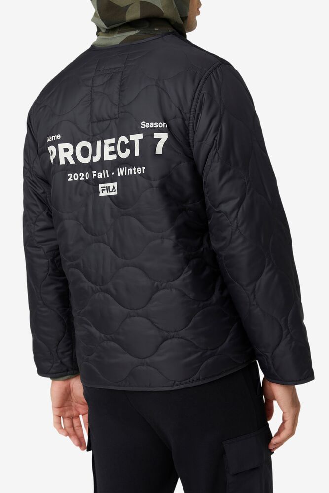 Chaquetas Fila Project 7 Lightweight Quilted Jacket Unisex Negras | 385260BGD