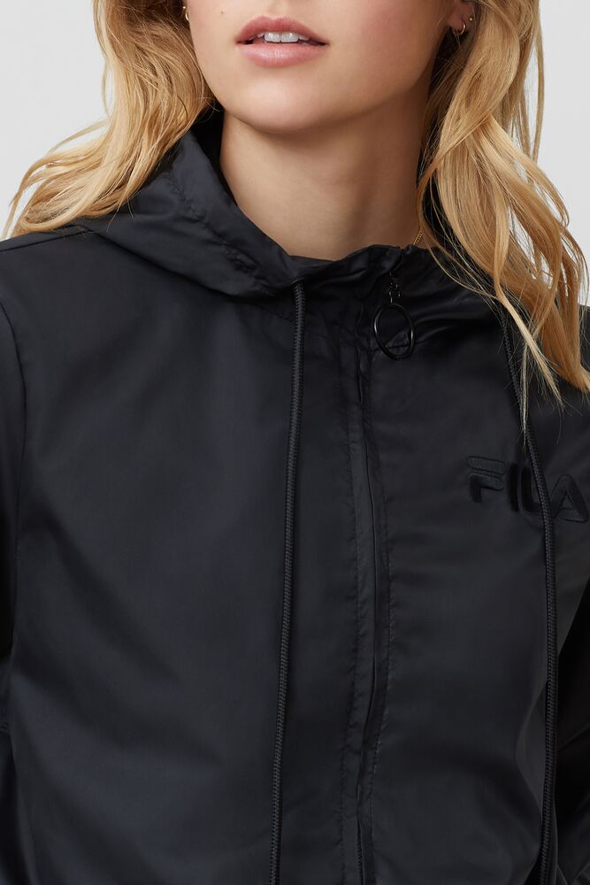 Chaquetas Fila Sicili Wind Jacket Mujer Negras | 825637RLD