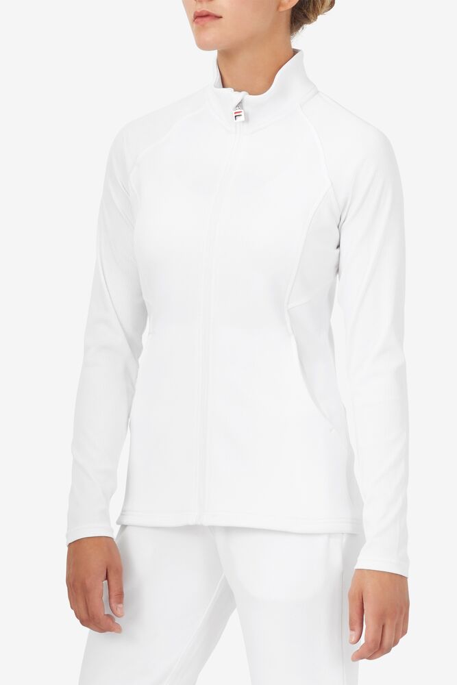 Chaquetas Fila White Line Jacket Mujer Blancas | 208374IBU