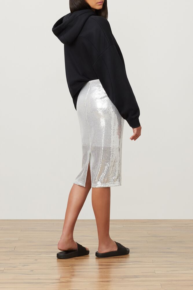 Falda Fila Fila Milano Sequin Skirt Mujer Plateadas | 462190GVL