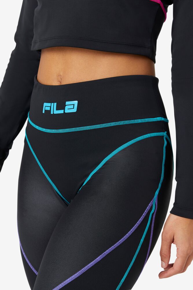 Leggins Fila Georgie High Waisted Legging Mujer Negras | 340875LSQ