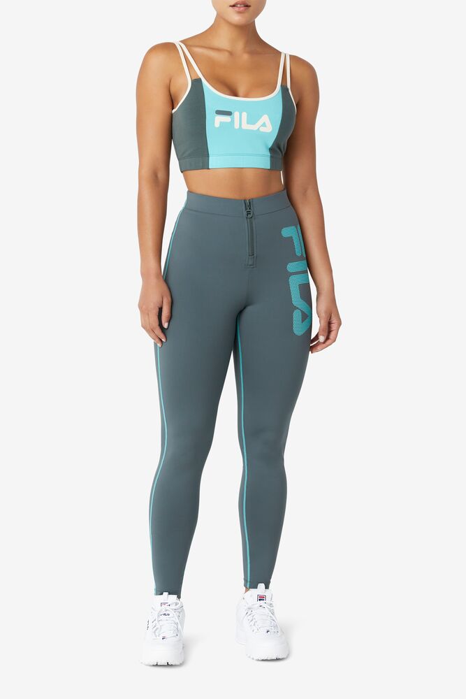 Leggins Fila Harleen High Rise Legging Mujer Azules Turquesa | 764538LOX