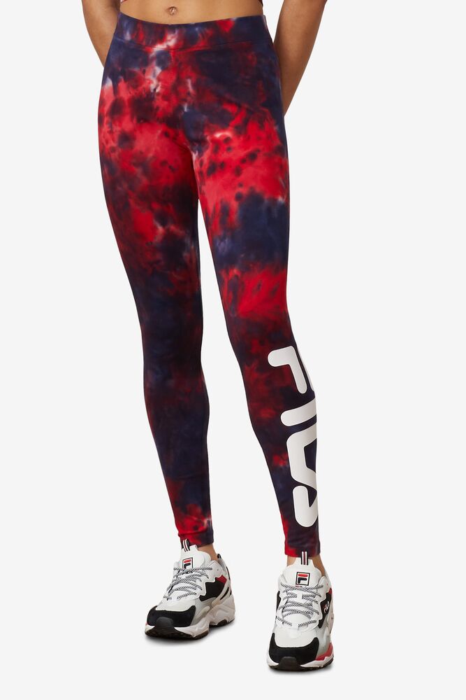 Leggins Fila Laila Tie Dye Legging Mujer Rojas | 945876XPL