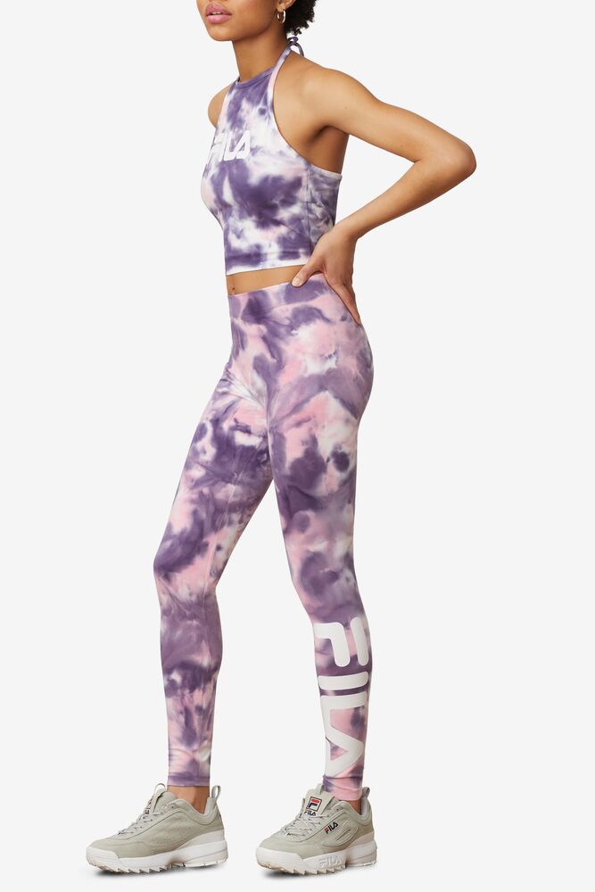 Leggins Fila Laila Tie Dye Legging Mujer Rosas | 507691VUW