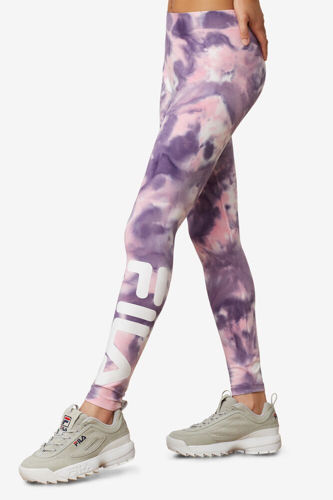 Leggins Fila Laila Tie Dye Legging Mujer Rosas | 507691VUW