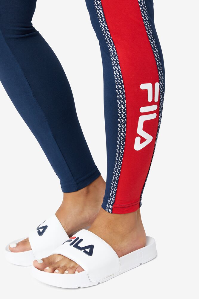 Leggins Fila Ona Legging Mujer Rojas Blancas | 758623EML