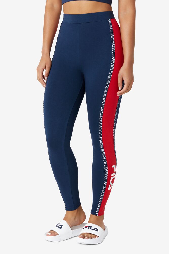 Leggins Fila Ona Legging Mujer Rojas Blancas | 509217CSY