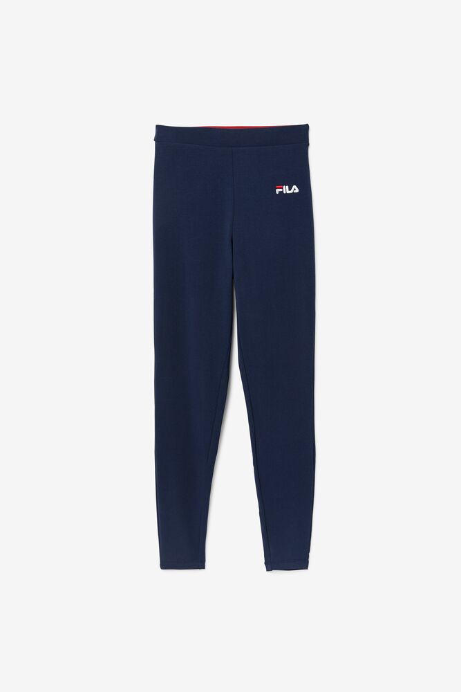 Leggins Fila Rathi High Waisted Legging Mujer Azul Marino Blancas Rojas | 716250JEQ