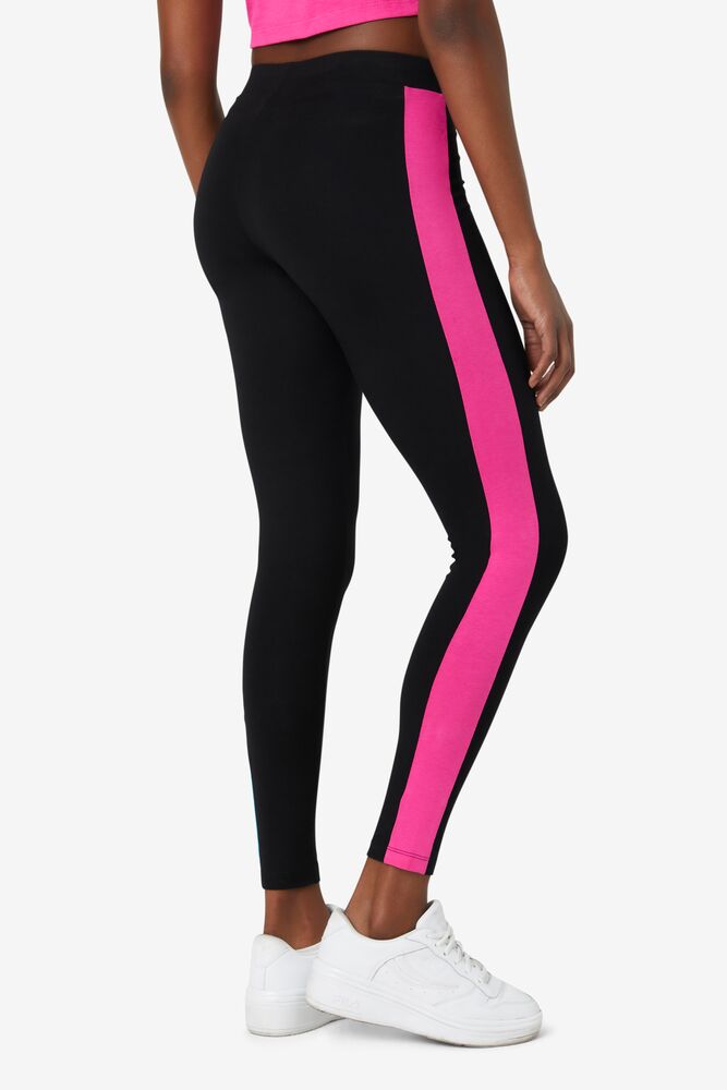 Leggins Fila Riviera Legging Mujer Negras Rosas Azules | 921065TCV