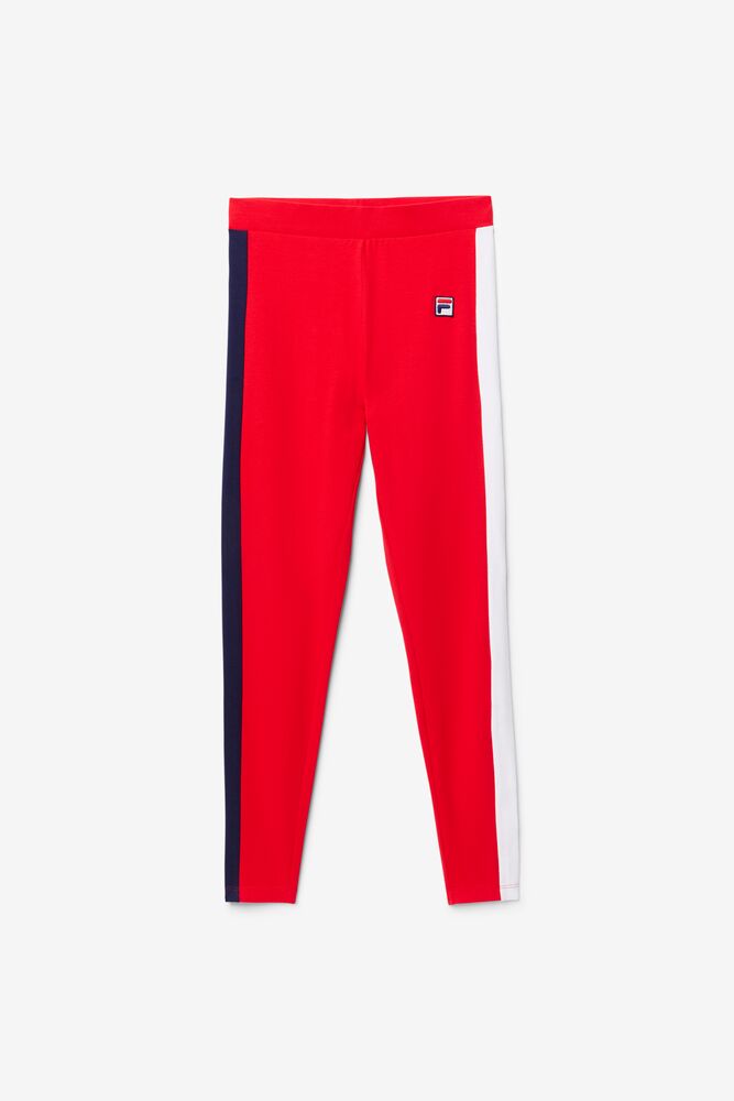 Leggins Fila Riviera Legging Mujer Rojas Blancas | 761459AHQ