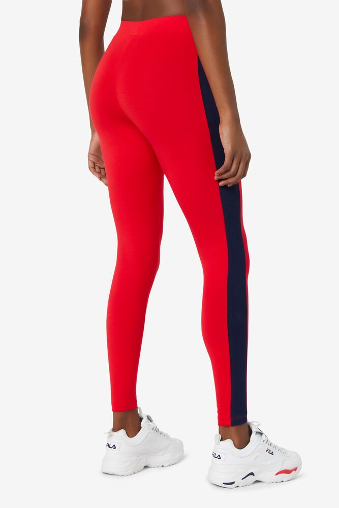 Leggins Fila Riviera Legging Mujer Rojas Blancas | 289035KAJ