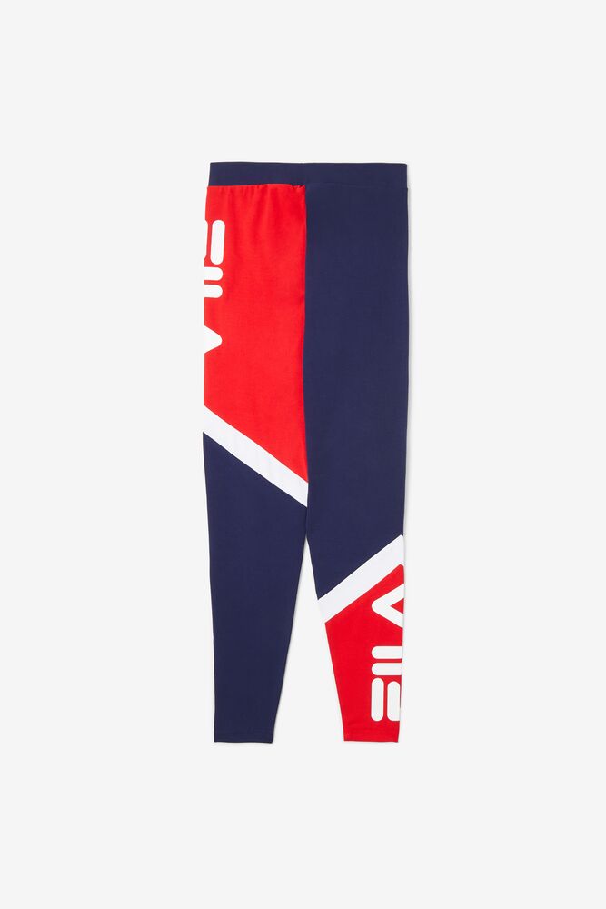 Leggins Fila Sia High Rise Legging Mujer Rojas Blancas | 274139CYJ