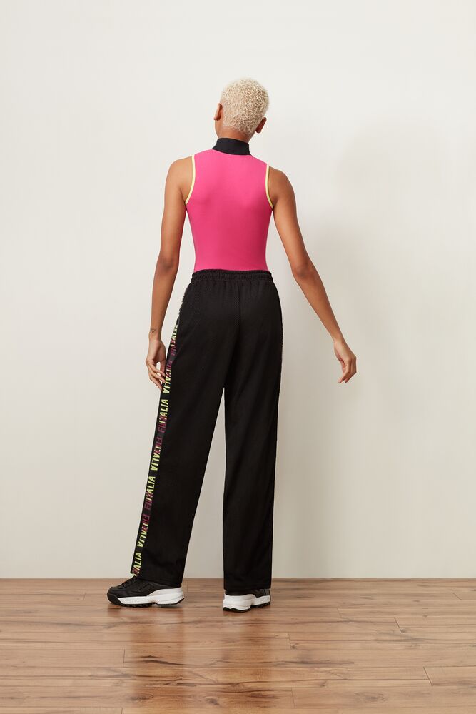 Pantalon Fila Adora Wide Leg Pant Mujer Blk/Fprp/Sgrn | 912867REX