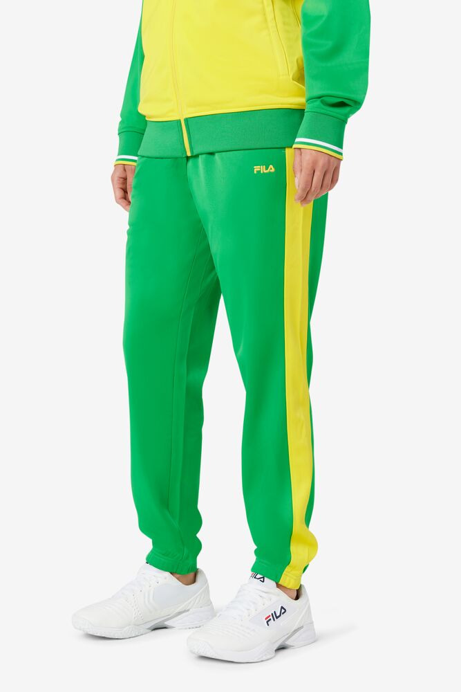 Pantalon Fila Brazil Track Pant Unisex Verde Amarillo | 278634HRV