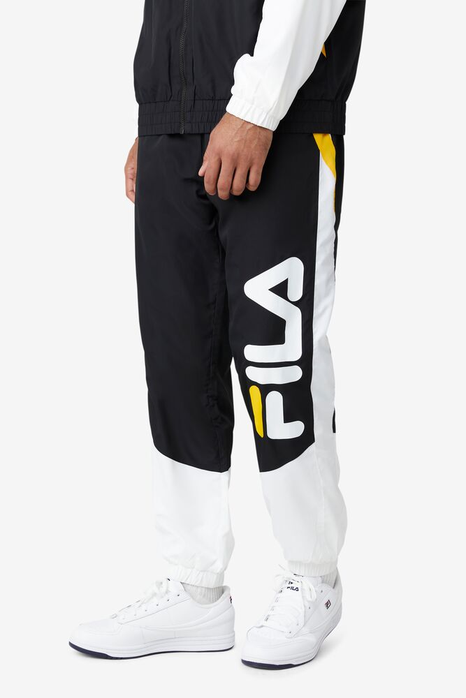 Pantalon Fila Gustavo Pant Hombre Negras Blancas Amarillo | 346805KMN