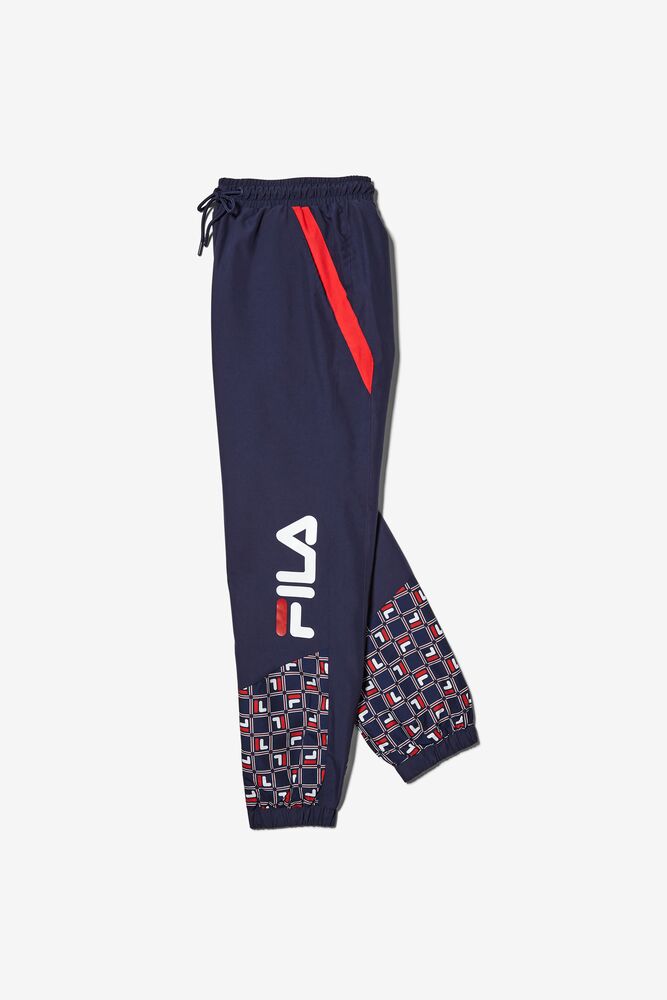 Pantalon Fila Van Sant Pant Hombre Azul Marino Rojas Blancas | 698035ZYD