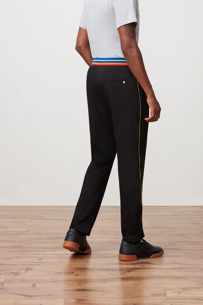 Pantalon de Chándal Fila Grant Hill Prism Track Pant Hombre Blk/Gld | 570498BGT