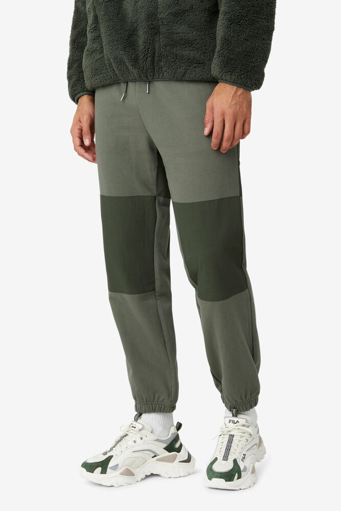 Pantalones Jogger Fila Project 7 Woven Mixed Patch Jogger Unisex Kaki | 675820LIF