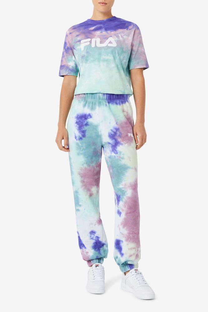 Pantalones Jogger Fila Raleigh Tie Dye Jogger Mujer Azules | 315069LUW