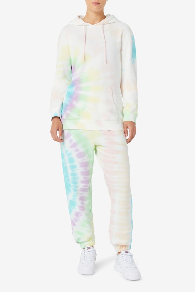 Pantalones Jogger Fila Raleigh Tie Dye Jogger Mujer Creme | 127589BFK