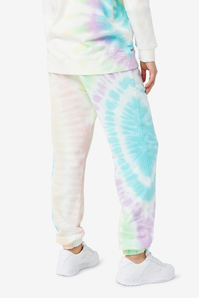 Pantalones Jogger Fila Raleigh Tie Dye Jogger Mujer Creme | 724630SOT