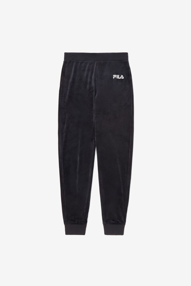 Pantalones Jogger Fila Sara Velour Jogger Mujer Negras | 618035BLY