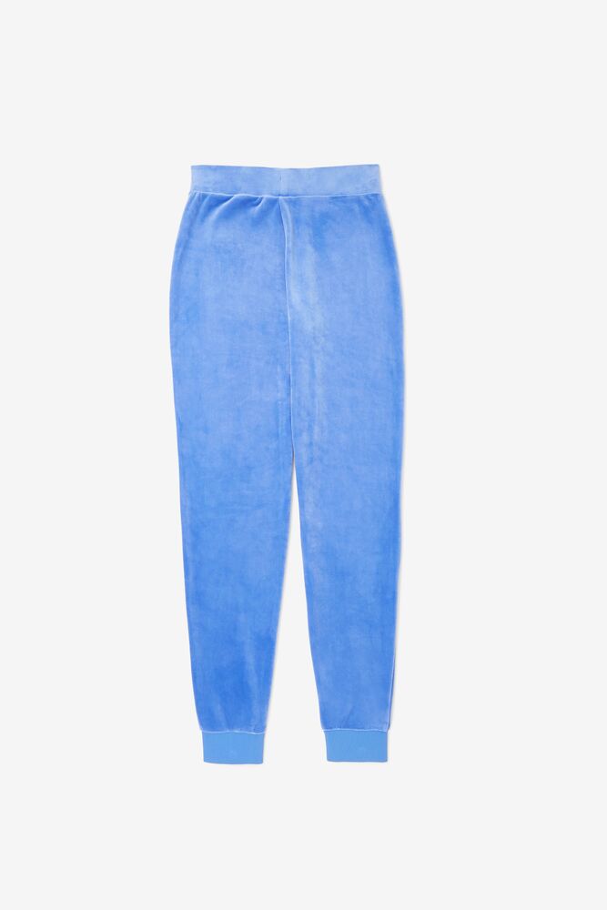 Pantalones Jogger Fila Sara Velour Jogger Mujer Azules Blancas | 352796KYO