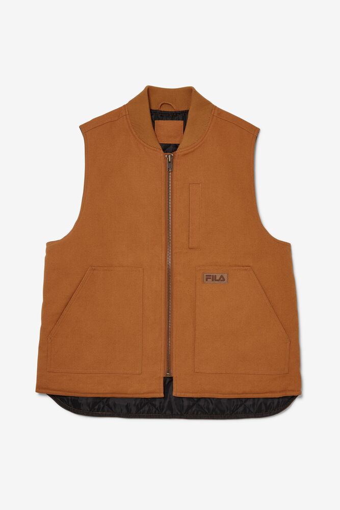 Ropa De Abrigo Fila Canvas Work Vest Unisex 971 Chestnut | 624580AWF