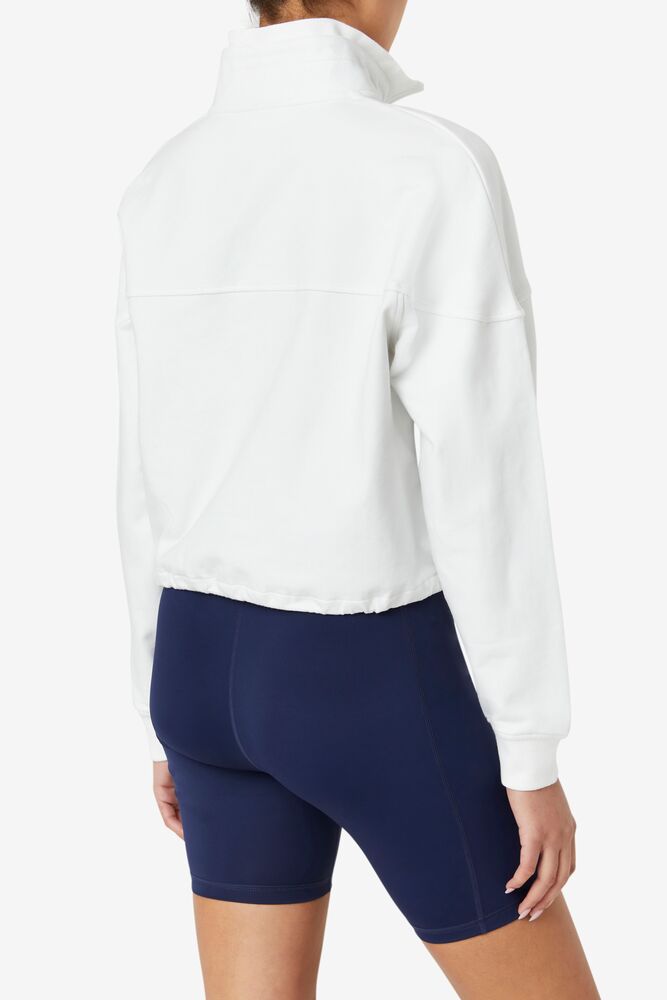 Ropa De Abrigo Fila Elysia Quarter Zip Mujer Blancas | 723186CXD