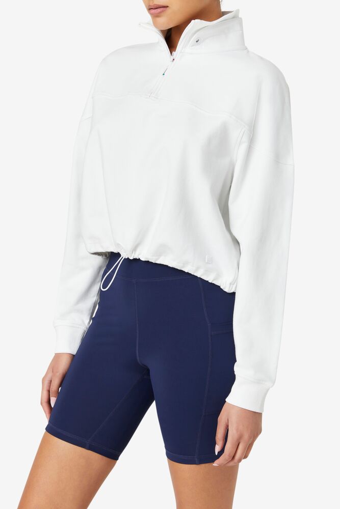 Ropa De Abrigo Fila Elysia Quarter Zip Mujer Blancas | 038794ILG