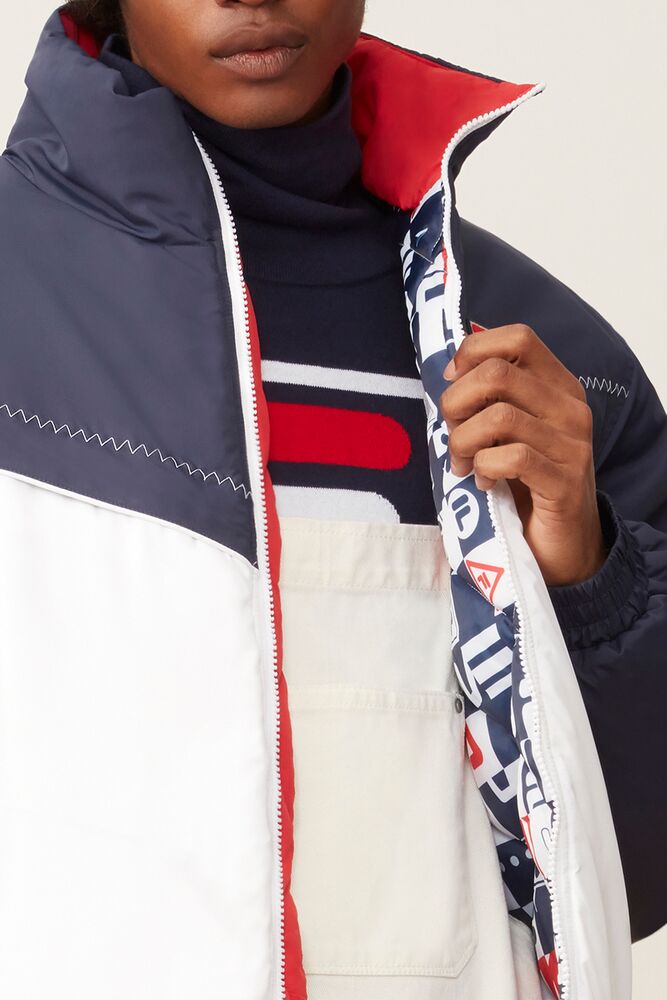 Ropa De Abrigo Fila Flynn Archive Puffer Hombre Wht/Peac/Cred | 526309YBV