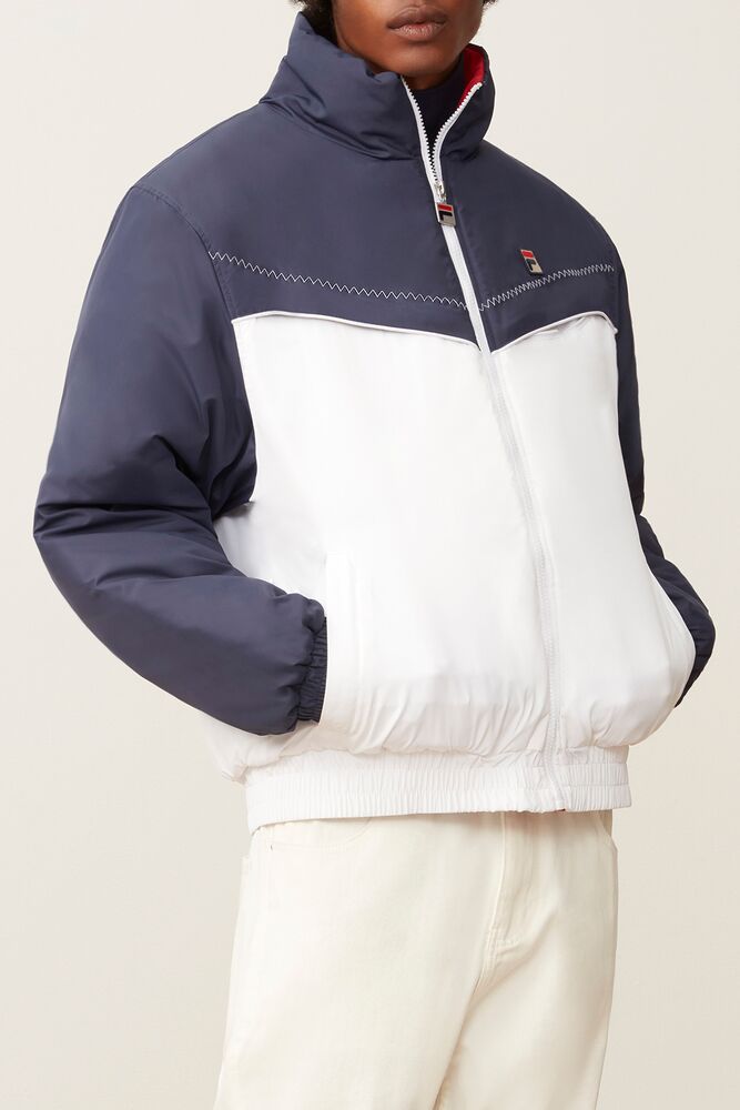 Ropa De Abrigo Fila Flynn Archive Puffer Hombre Wht/Peac/Cred | 526309YBV