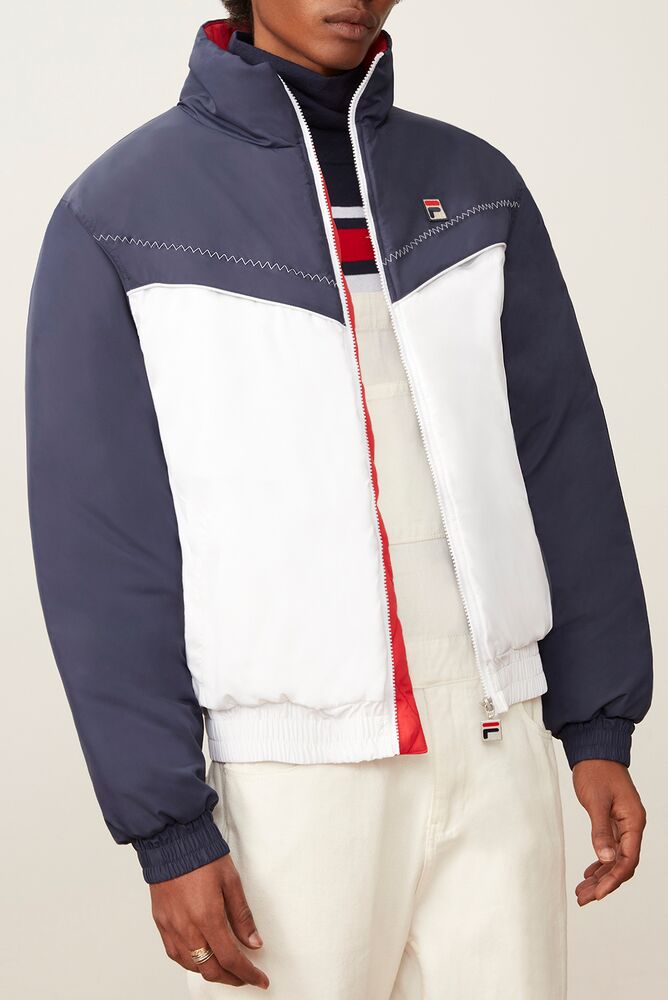 Ropa De Abrigo Fila Flynn Archive Puffer Hombre Wht/Peac/Cred | 526309YBV