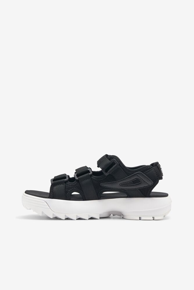 Sandalias Deslizantes Fila Disruptor Sandal Slide Sandals Mujer Negras Negras Blancas | 538417CMN