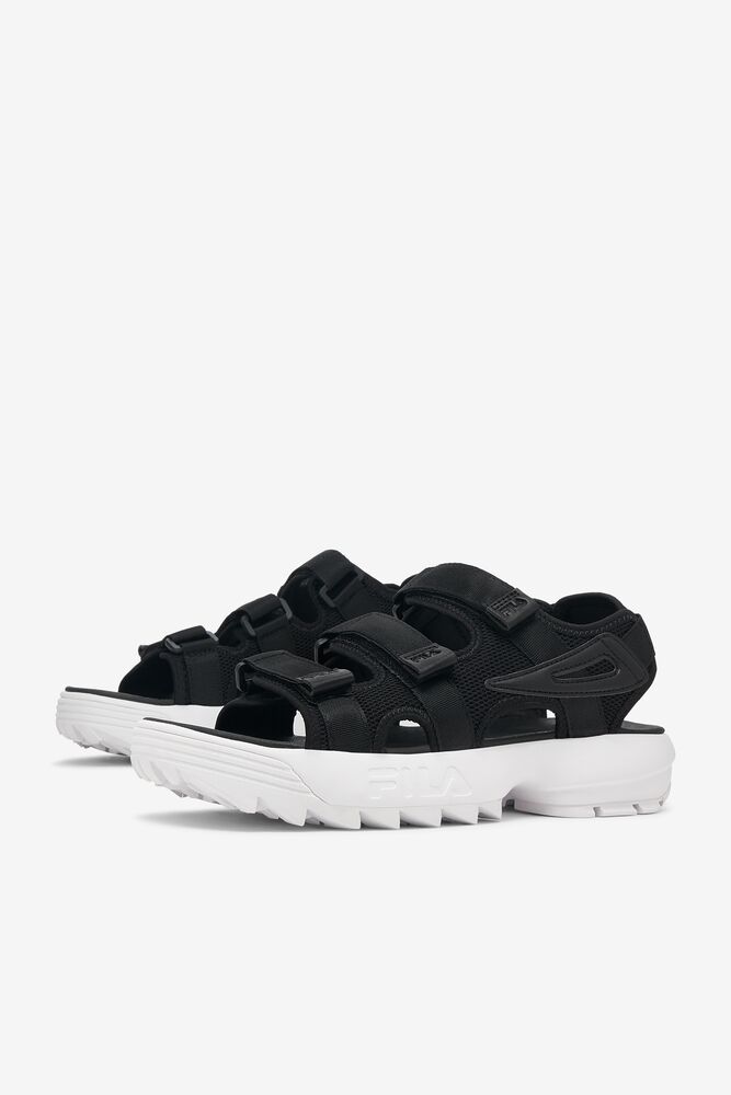 Sandalias Deslizantes Fila Disruptor Sandal Slide Sandals Hombre Negras Negras Blancas | 975436POL