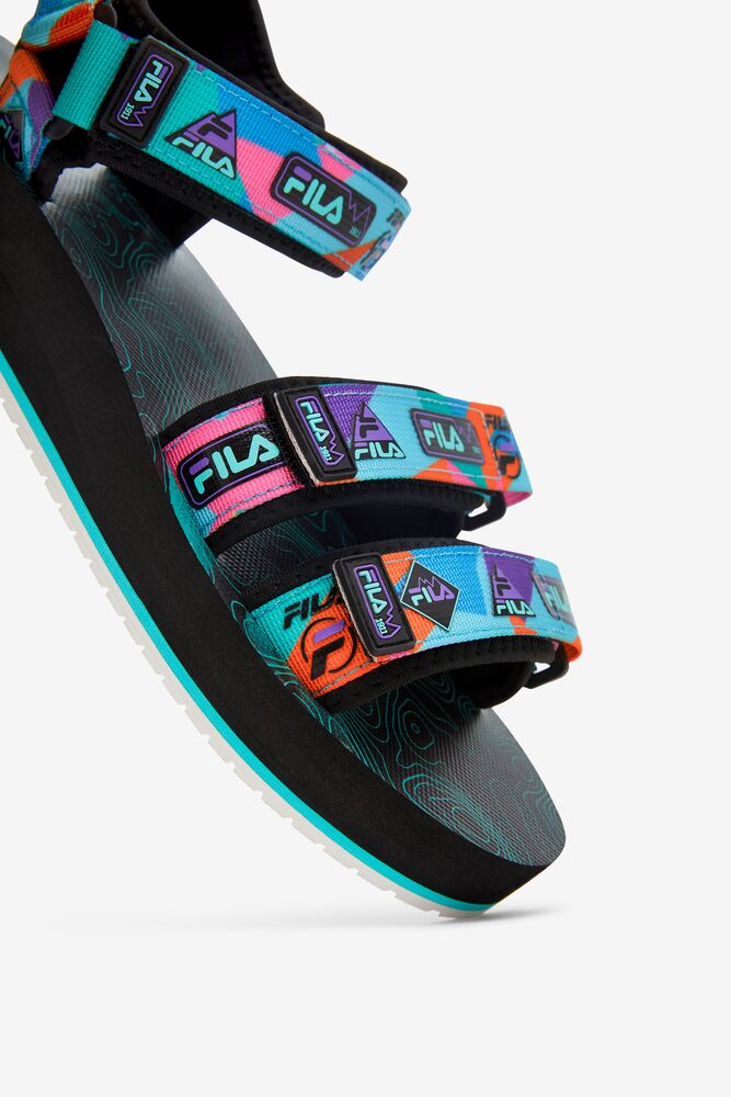 Sandalias Deslizantes Fila Drifter Dns '90s Slide Sandals Hombre Negras Moradas Rojas Naranjas | 408153YXB