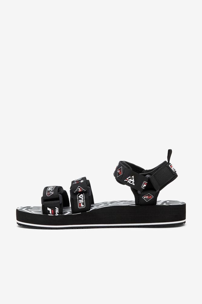 Sandalias Deslizantes Fila Drifter Dns '90s Slide Sandals Hombre Negras Blancas Rojas | 941208VMY