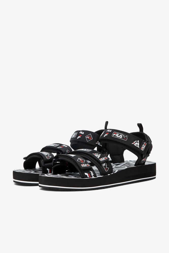 Sandalias Deslizantes Fila Drifter Dns '90s Slide Sandals Hombre Negras Blancas Rojas | 941208VMY